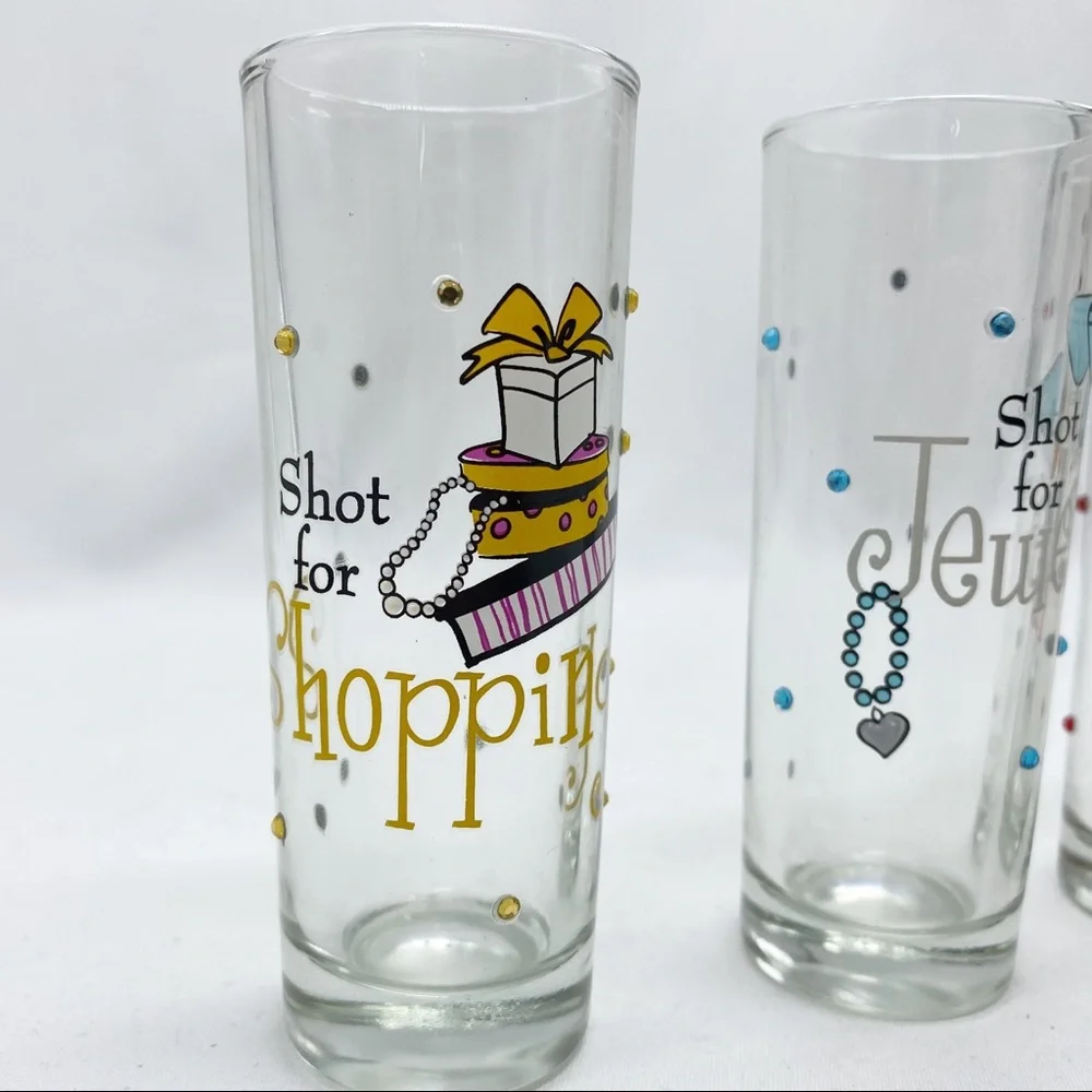 Bed Bath Beyond Bachelorette Party Ladies Night Shot Glasses Set of 4 NEW